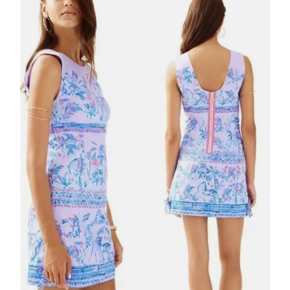 Lilly Pulitzer Mila Shift Dress Lilac Verbena Fruity Monkey Size 6